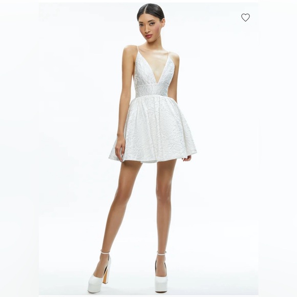 ALICE AND OLIVIA ELLAMAE DEEP V-NECK DRESS - NWT - Picture 4 of 6